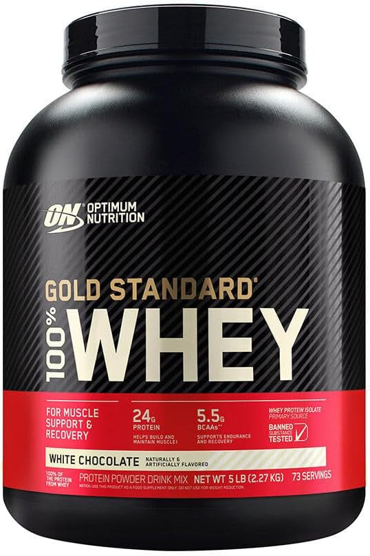 Optimum Nutrition 100 Whey Gold Std 5 Libras Chocolate Blanco