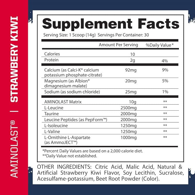 Gaspari Nutrition Aminolast 30 Porciones Kiwi Strawberry