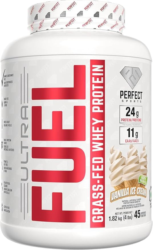 Perfect Sports Ultra Fuel Grass Fed Whey Protein 4Lb Vanilla Ice Cream