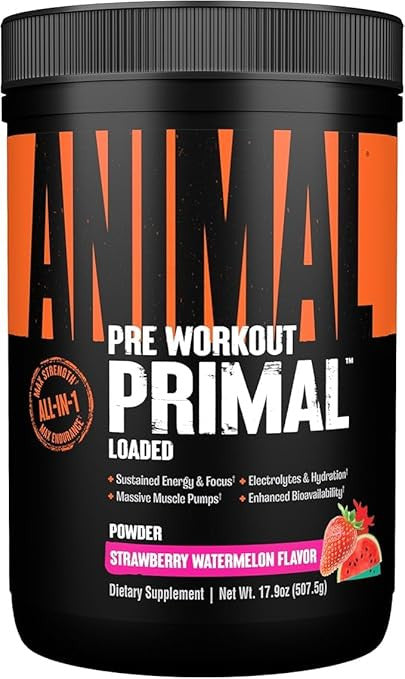 Universal Animal Primal Powder 25 Porciones Straw Watermelon