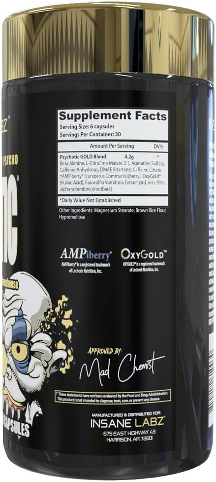 Insane Labz Insane Psychotic Gold 180 Cápsulas