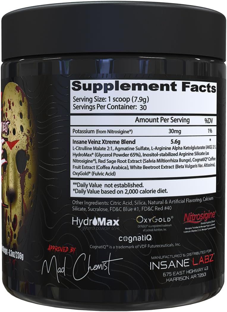 Insane Labz Insane Veinz Xtreme 30 Porciones Grape