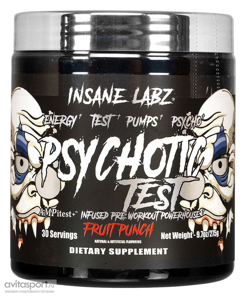 Insane Labz Psychotic Test 30 Porciones Fruit Punch