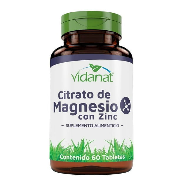Vidanat Citrato de Magnesio con Zinc 60 Tabletas
