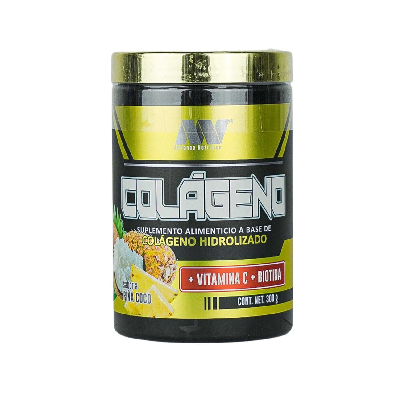 Advance Colageno Hidrolizado Vitamina C Biotina 300 Grs Piña Coco