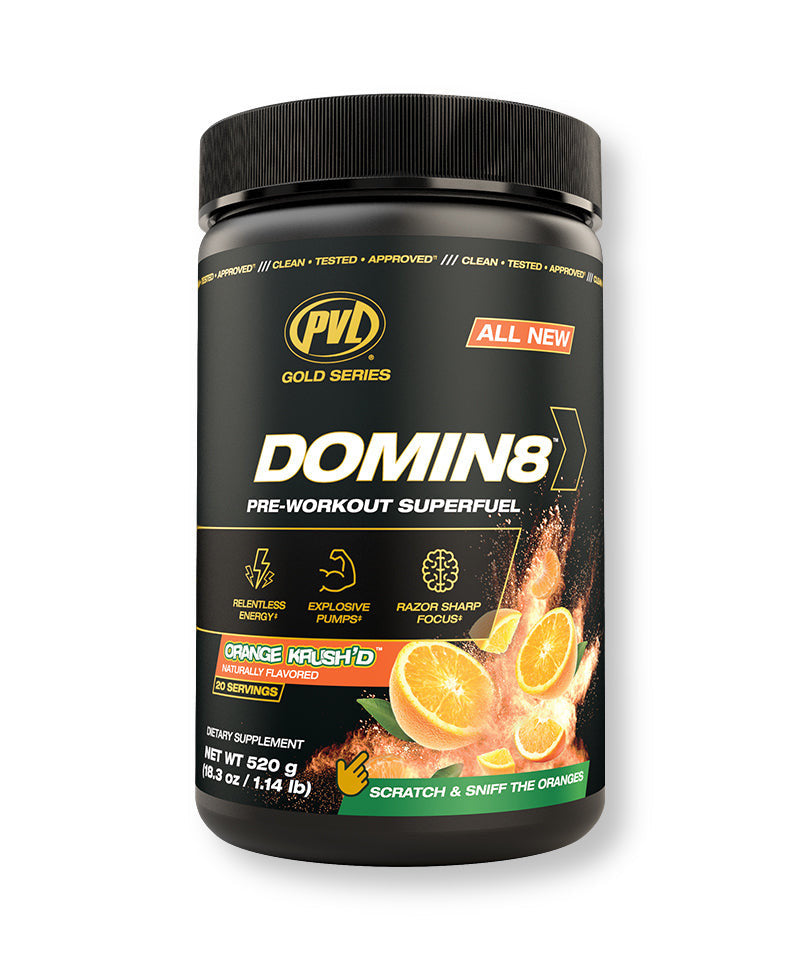 Mutant Pvl Domin8 Pre-Entreno 20 Porciones Orange Krushd
