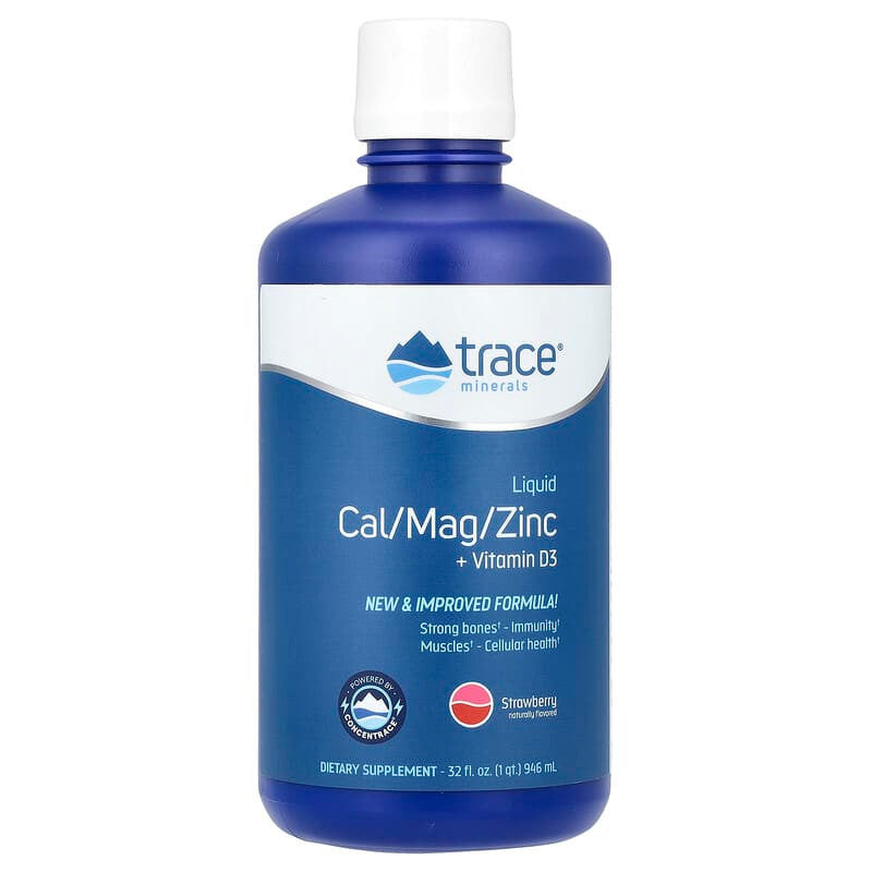 Trace Minerals Cal Mag Zinc Vitamin D3 16 Onzas