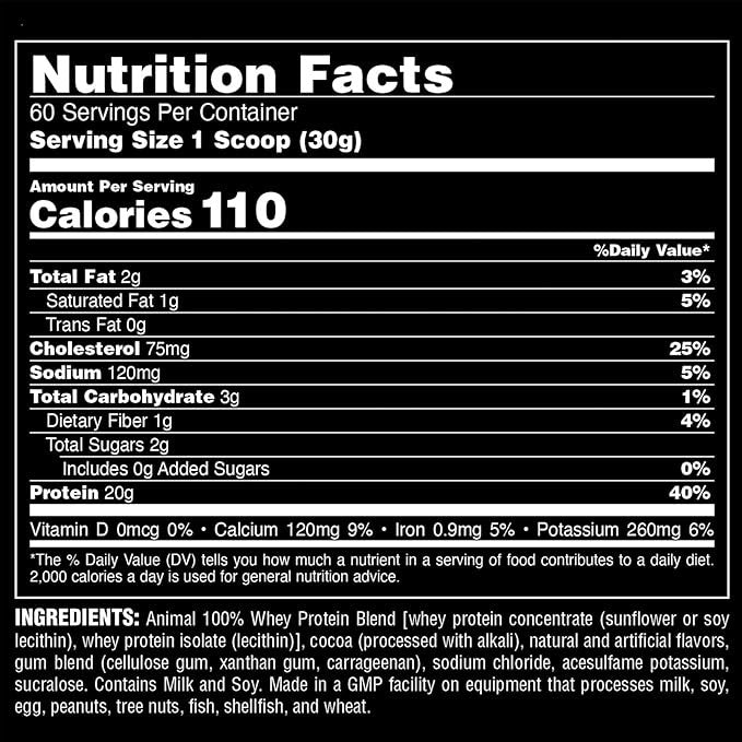 Universal Animal 100 Whey 4 Libras Chocolate