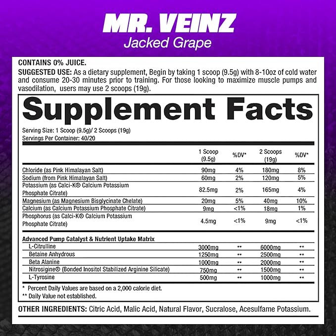 Dragon Pharma Venom 20 Porciones Jacked Grape
