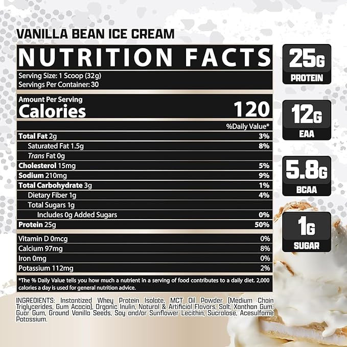Nutrex Research Isofit 2 Libras Vainilla Bean Ice Cream