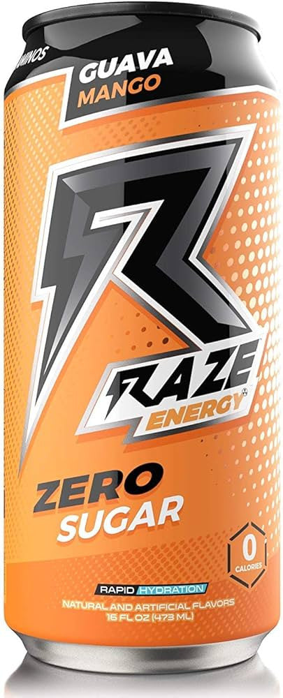 Raze Energy Lista para Beber 16 Onzas 12 Paquete Guava Mango