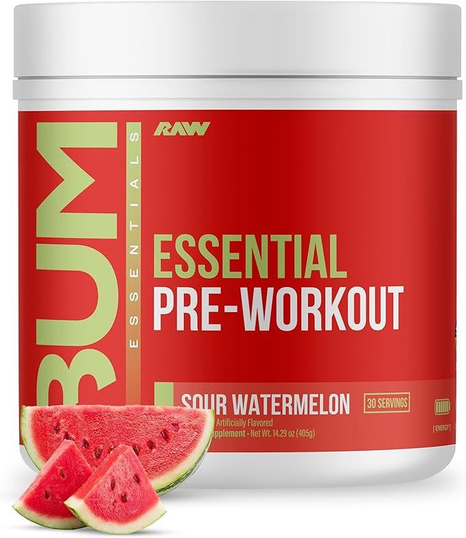 Raw Cbum Essential Pre - Entreno 30 Porciones Sour Watermelon