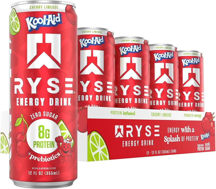 Ryse Energy Protein Drink 12 Onzas 12 Paquete Cherry Limeade