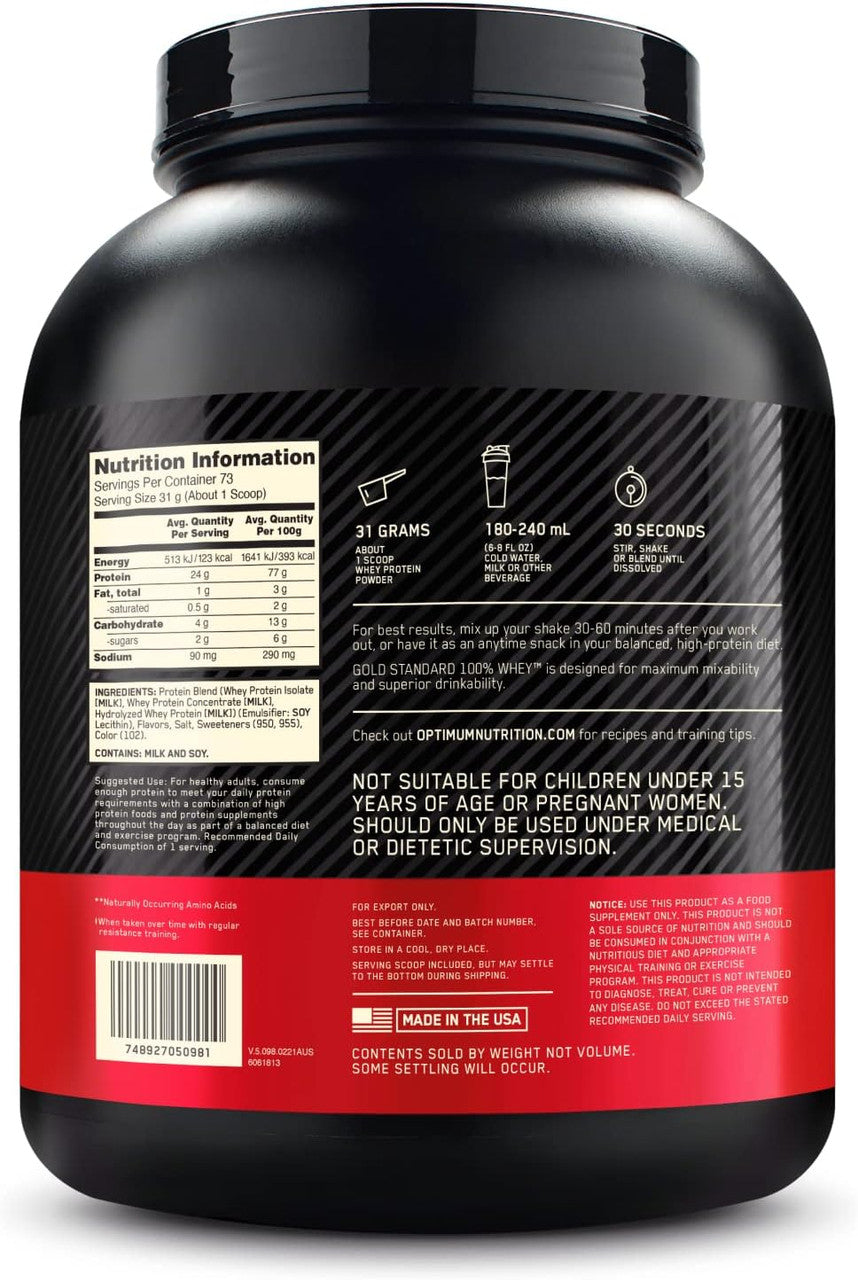 Optimum Nutrition Gold Std Aislado 3 Libras Banana Cream