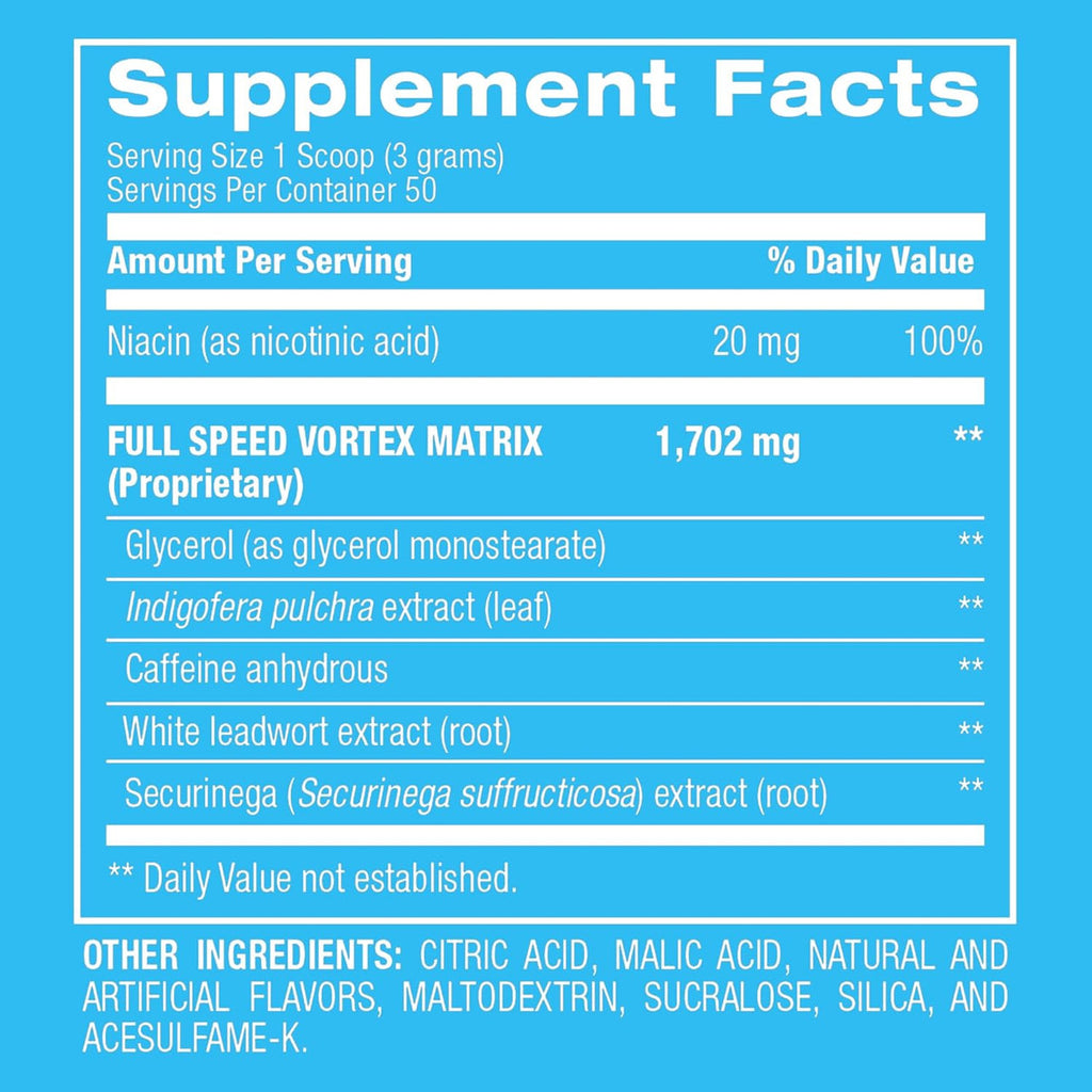 Bpi Sports 1 M R Vortex Pre - Entreno Training 50 Porciones Snow Cone