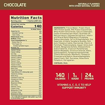 Optimum Nutrition Gold Std Protein Shake 325 ml 12 Paquete Chocolate