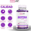 Bhp She Fit Biotina 10000 Mcg 100 Cápsulas Citrato de Magnesio 20 Cápsulas