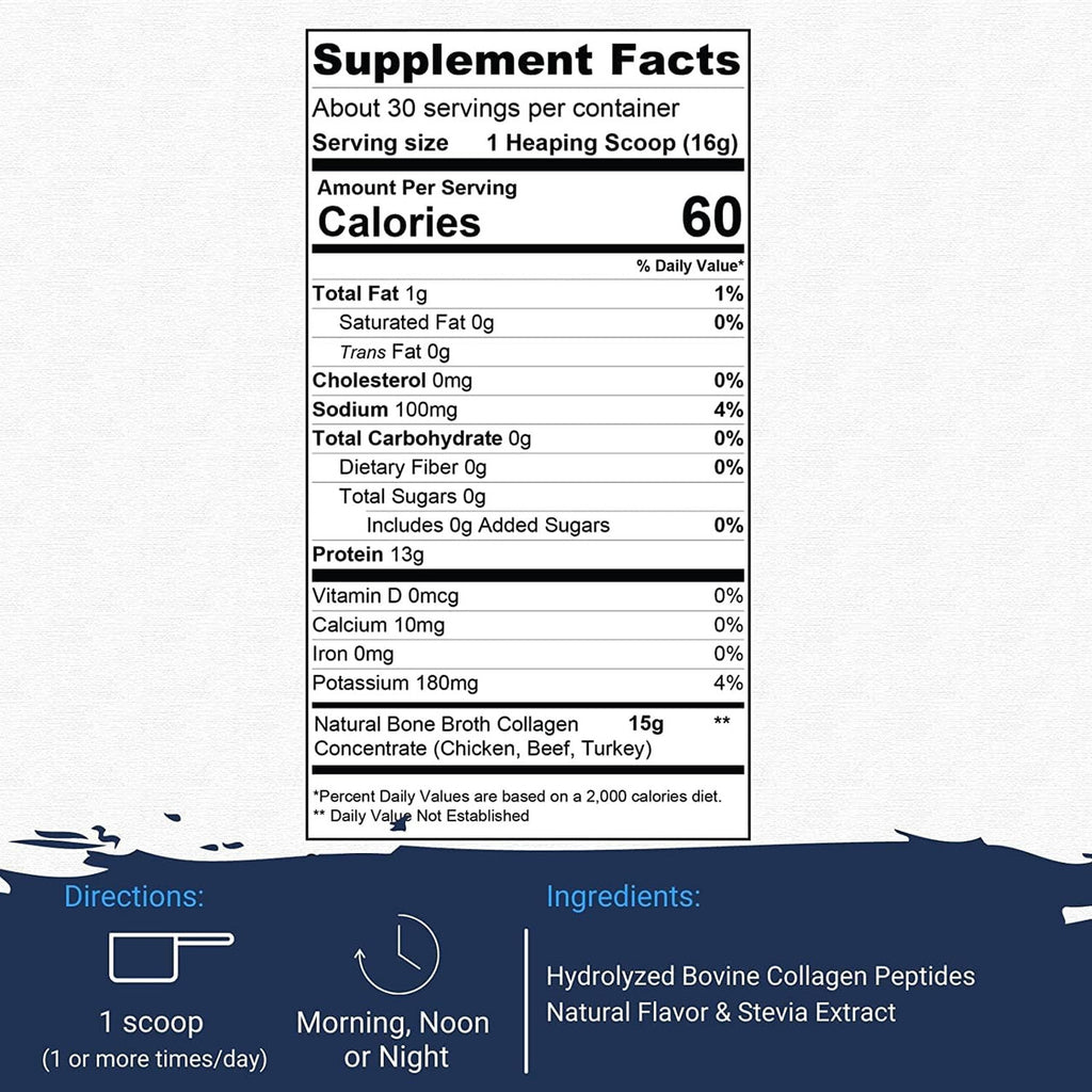 Gaspari Nutrition Bone Broth Athletic Collagen 30 Porciones Vainilla