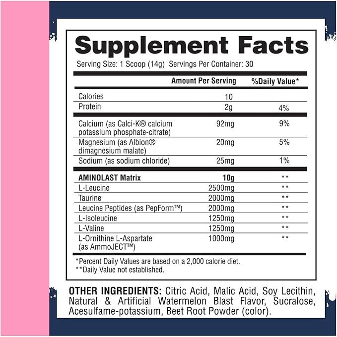 Gaspari Nutrition Aminolast 30 Porciones Watermelon