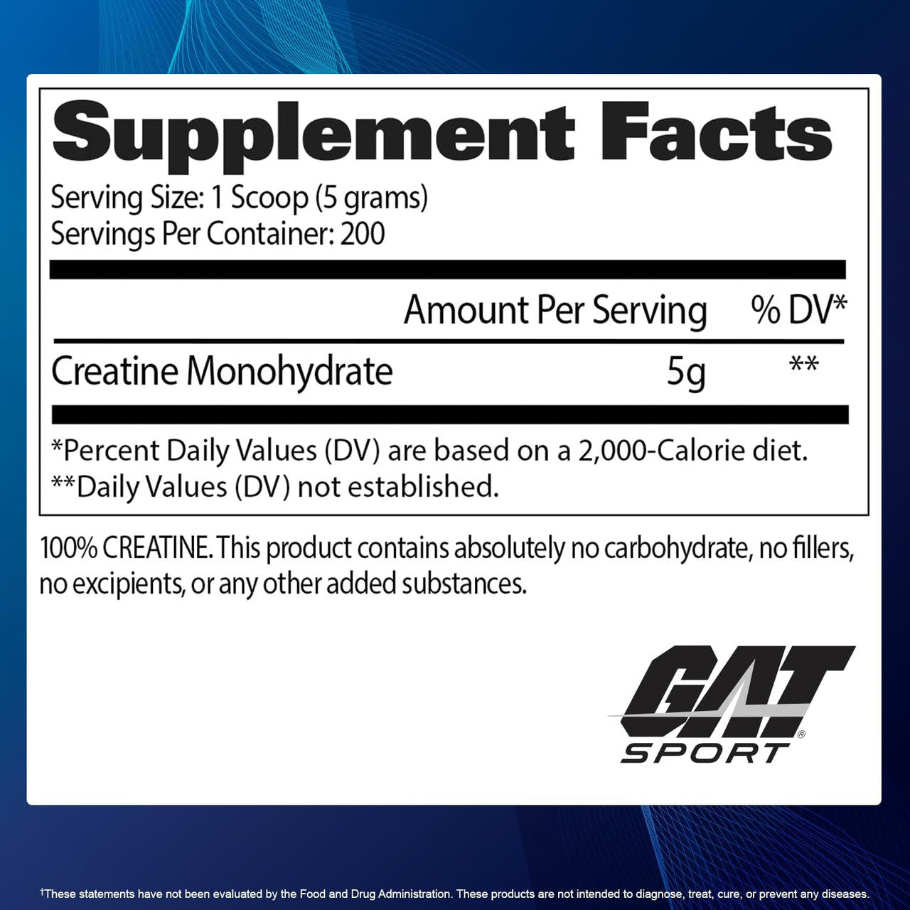 Gat Sport Sport Creatine Monohydrate 1000 Gr