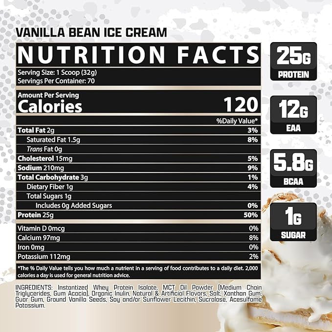 Nutrex Research Isofit 5 Libras Vainilla Bean Ice Cream 342