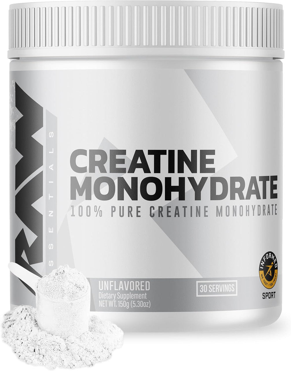 Raw Creatina Monohydrate sin Sabor 30 Porciones