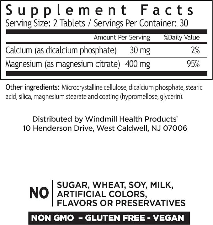 Whp Magnesium Citrate 400Mg 60 Tabletas
