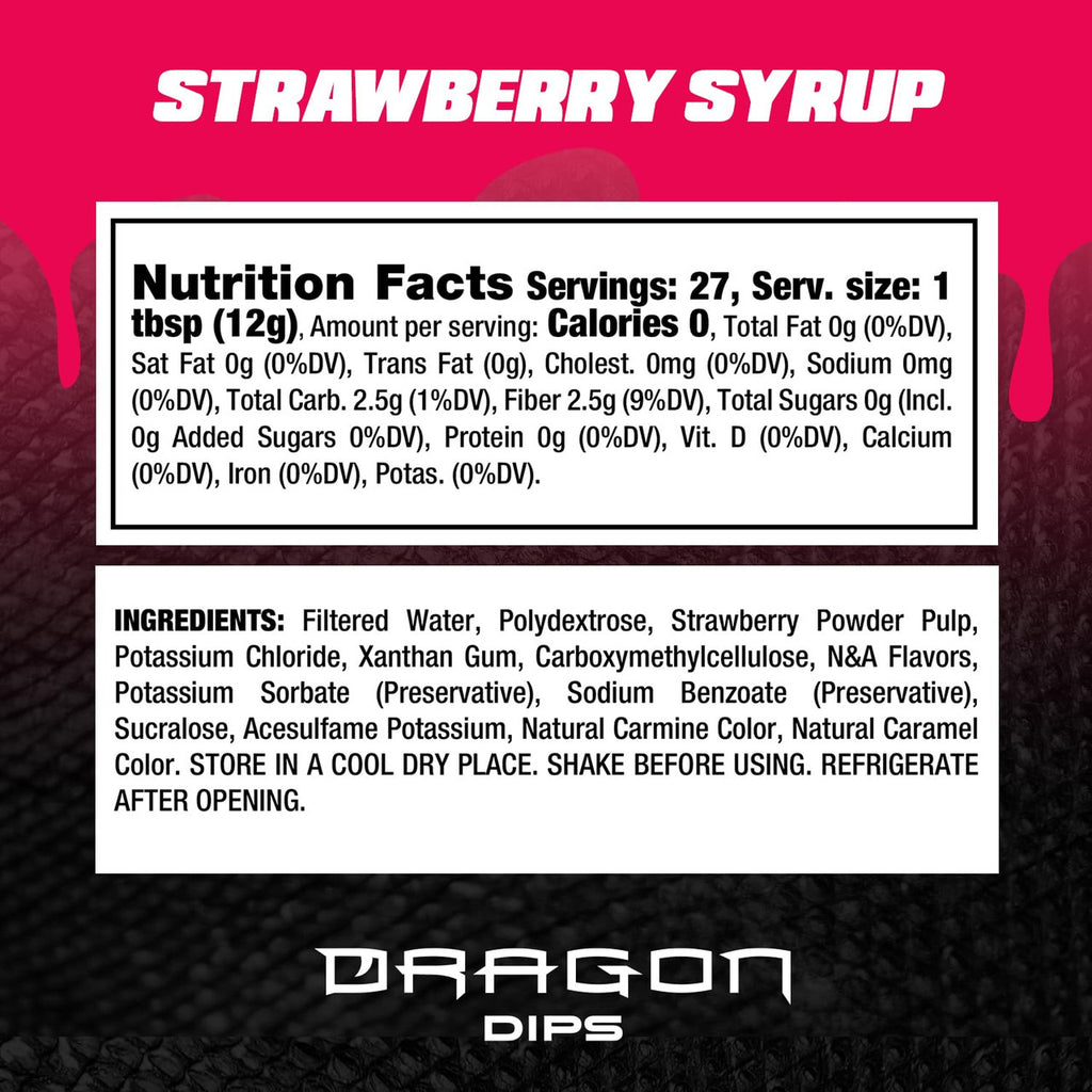 Dragon Pharma Dips 335 Grs Strawberry Syrup