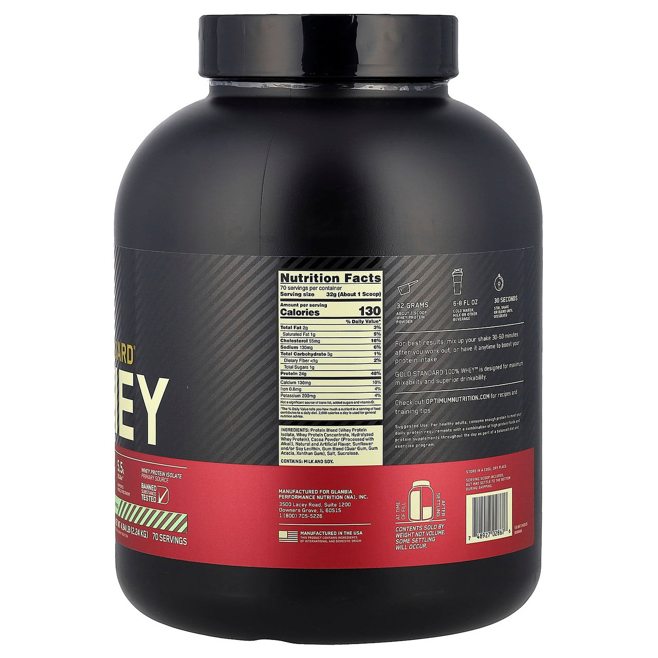 Optimum Nutrition 100 Whey Gold Std 2 Libras Chocolate Mint