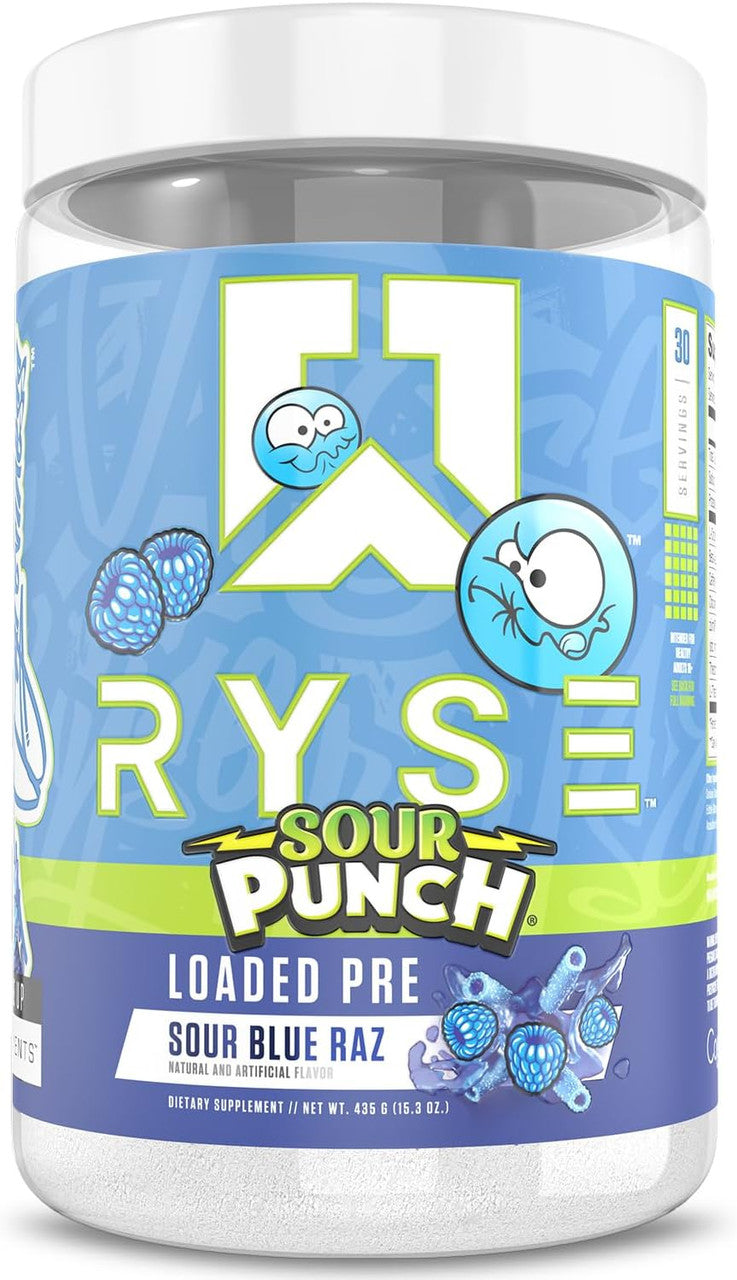 Ryse Loaded Pre - Entreno 30 Porciones Sour Punch Blue Raz