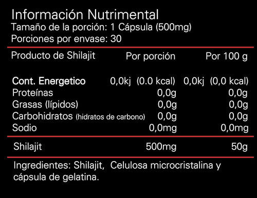 Alpha Shilajit 30 Cápsulas