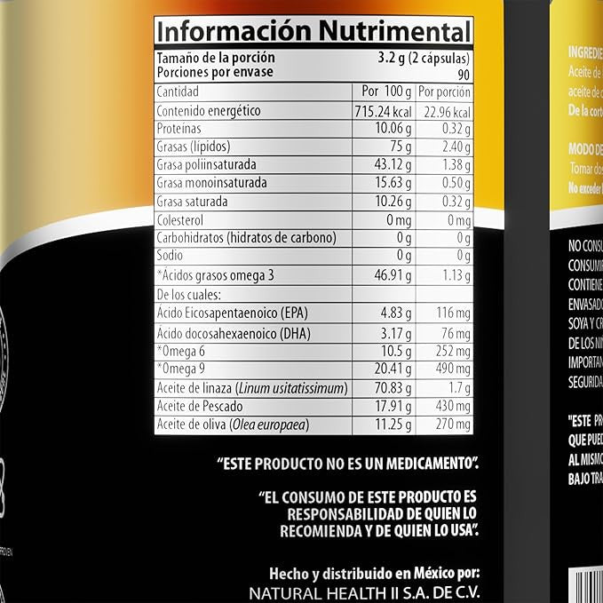 Natural Omega 369 180 Cápsulas