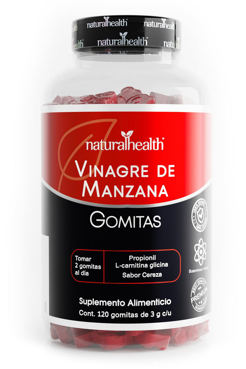 Natural Vinagre de Manzana 100 Gomitas Sabor Cereza
