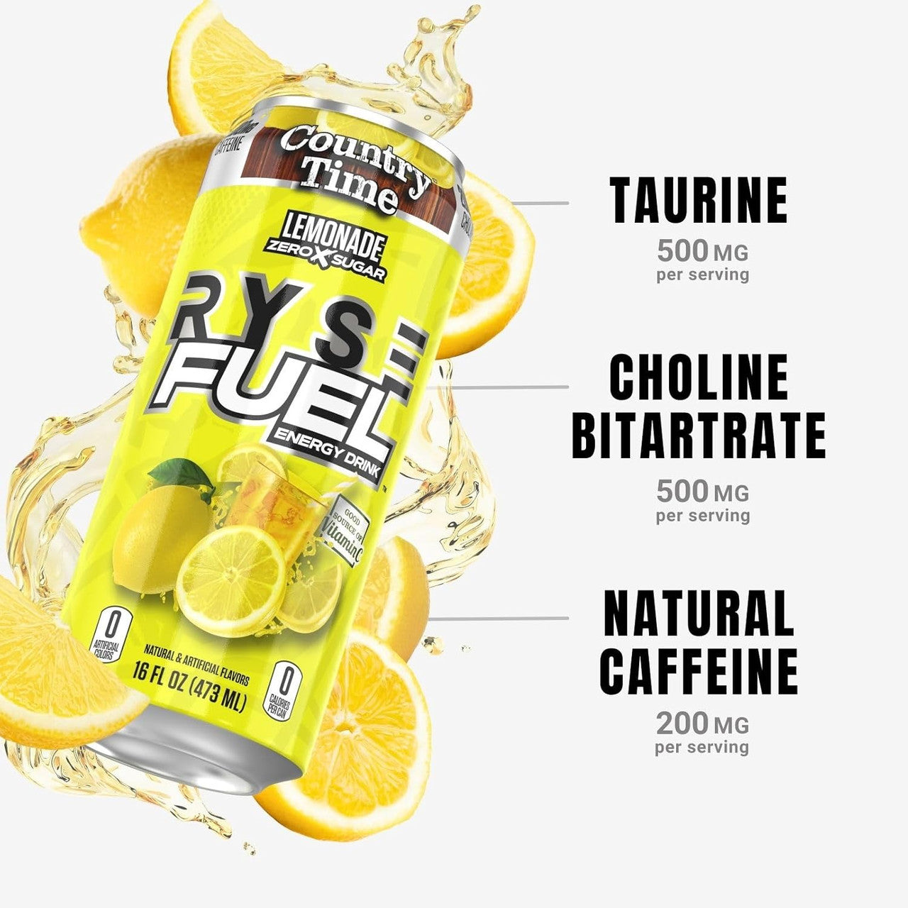 Ryse Fuel Drink 16 Onzas 12 Paquete Country Time Lemonade