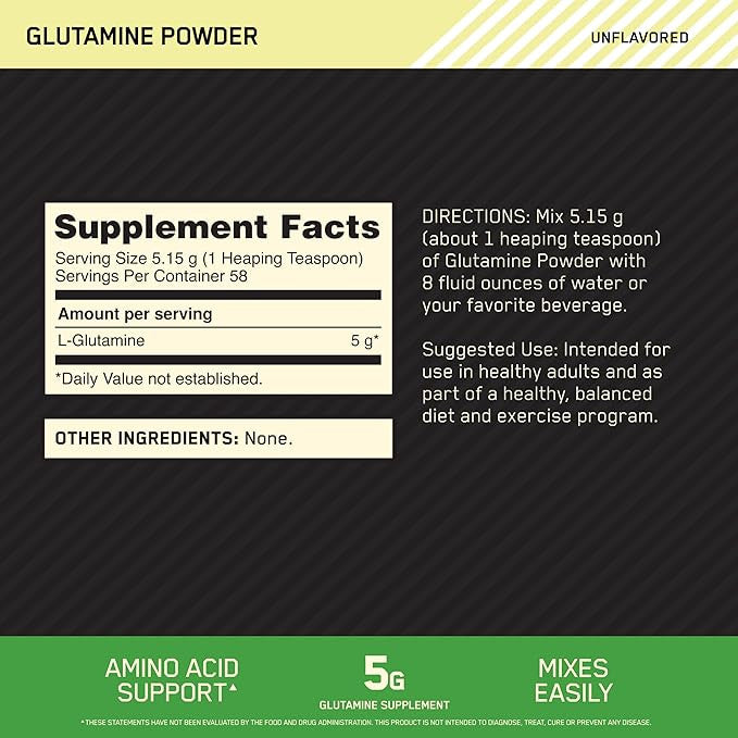 Optimum Nutrition Glutamine Powder 300 Grs