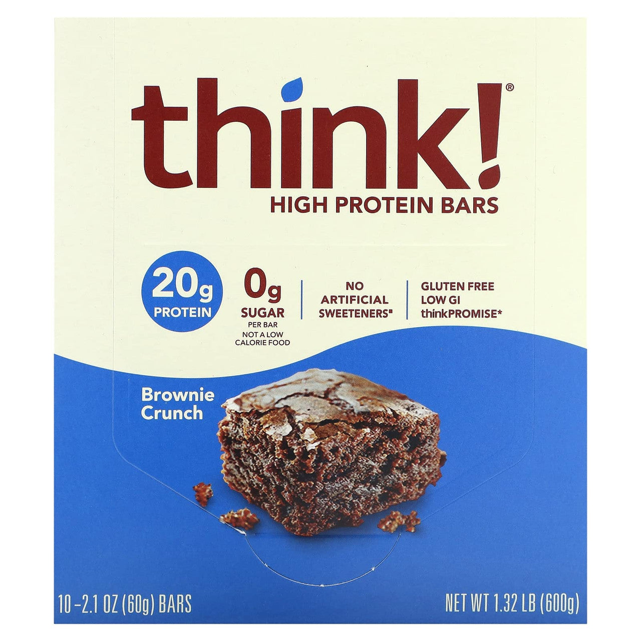 Think High Protein 10 Bars Brownie Crunch