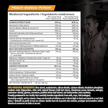 Pure Vita Labs Domin8 Pre - Entreno Peach Mango 20 Porciones