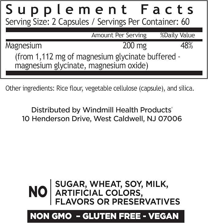 Whp Magnesium Glycinate 200Mg120 Cápsulas