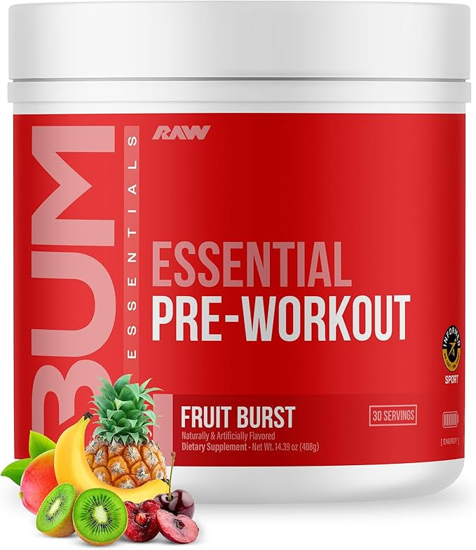Raw Cbum Essential Pre - Entreno 30 Porciones Fruit Burst