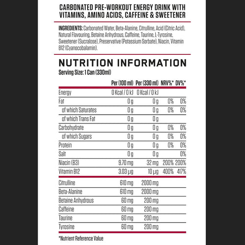 An Applied Nutrition Abe Icee Performance Energy Drink 12Oz 12Pk Cherry