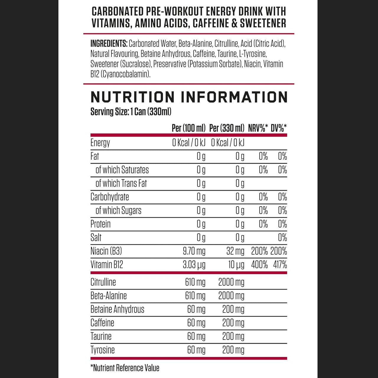 An Applied Nutrition Abe Icee Performance Energy Drink 12Oz 12Pk Cherry