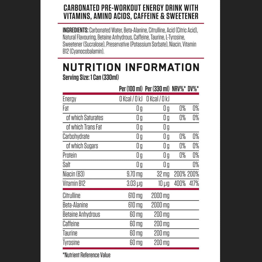 An Applied Nutrition Abe Icee Performance Energy Drink 12Oz 12Pk Cherry