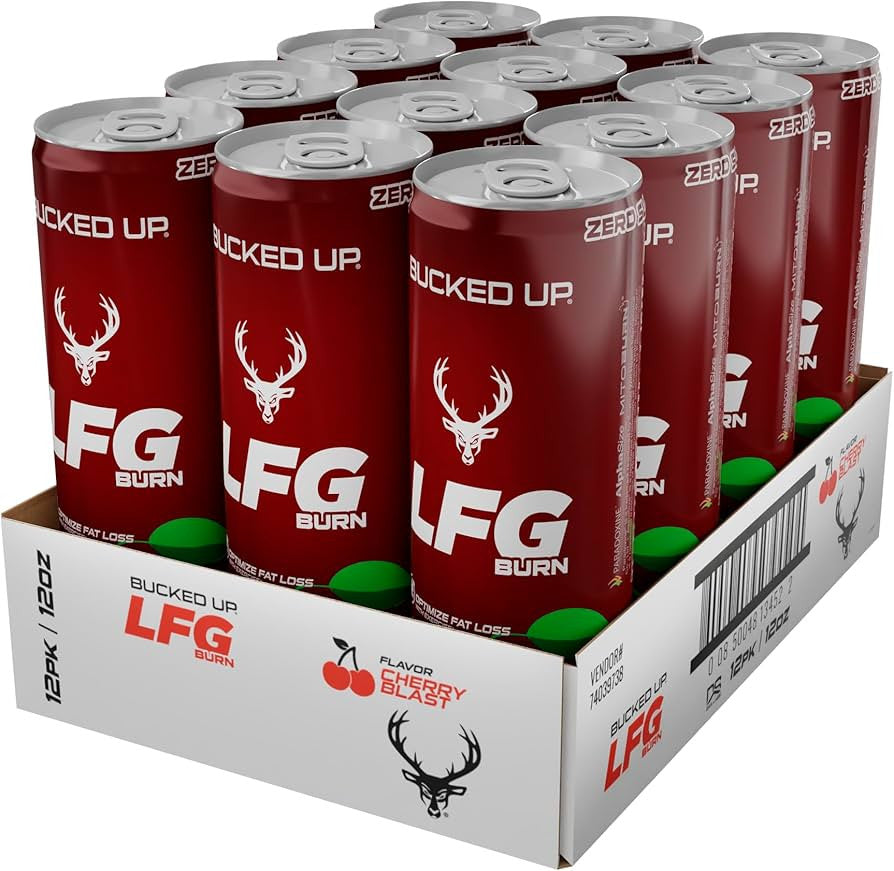Bucked Up Lfg Burn Energy 12 Onzas 12Pk Cherry Blast