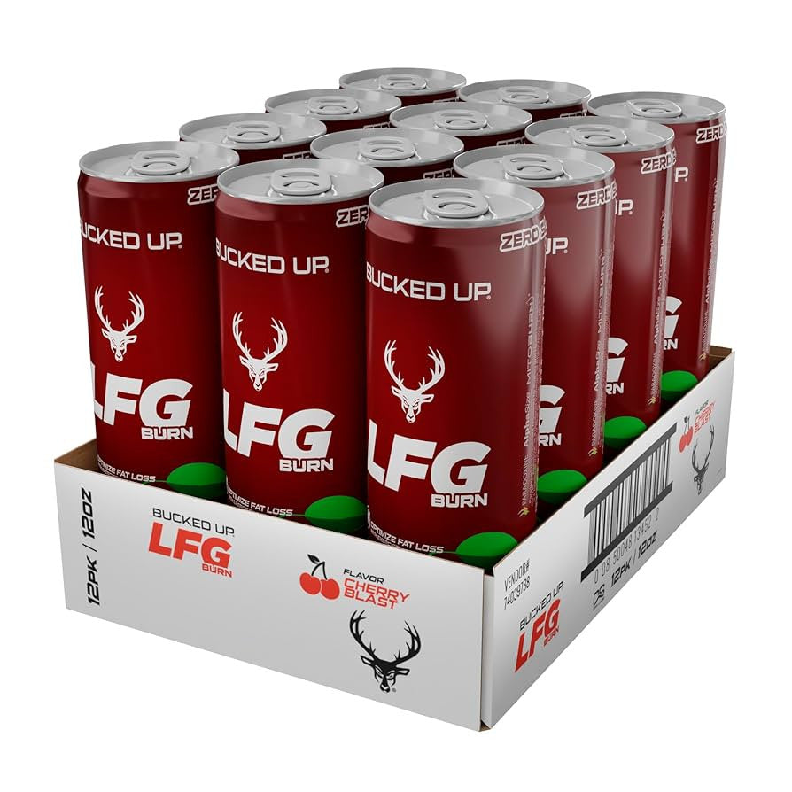 Bucked Up Energy Drinks 16Oz 12Pk Cherry Blast