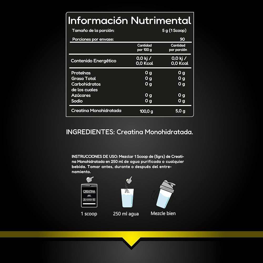 Bhp Creatina Monohidratada 450 Grs sin Sabor