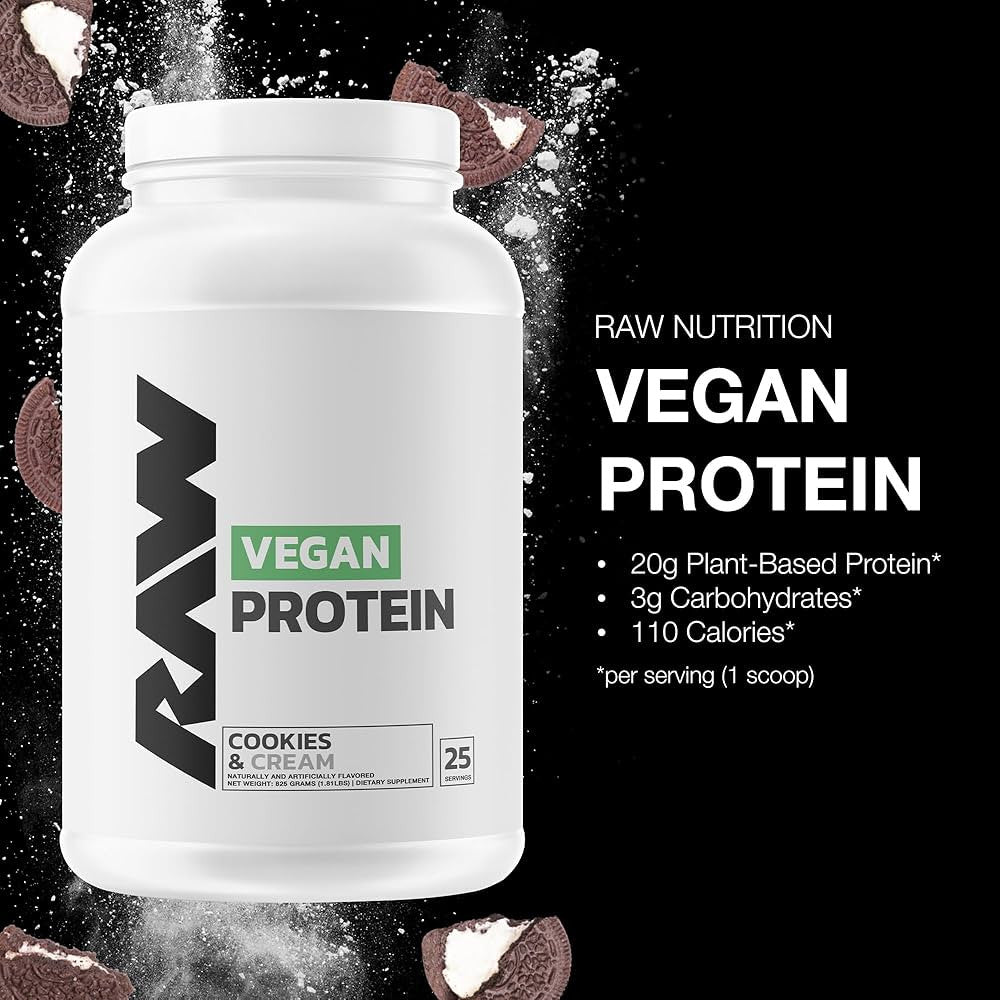 Raw Vegan Protein 25 Porciones Cookies Cream