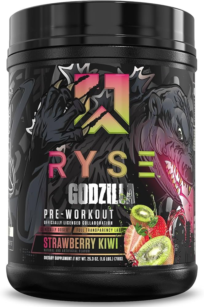 Ryse Pre - Entreno Godzilla 40 Porciones Strawberry Kiwi