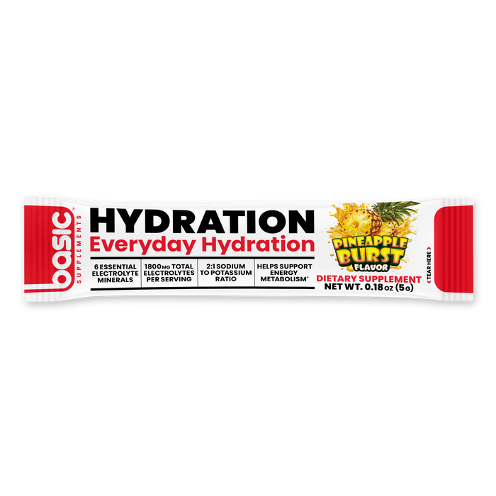 Basic Hydration 20 Sticks Packs X 5G Pineapple Burst