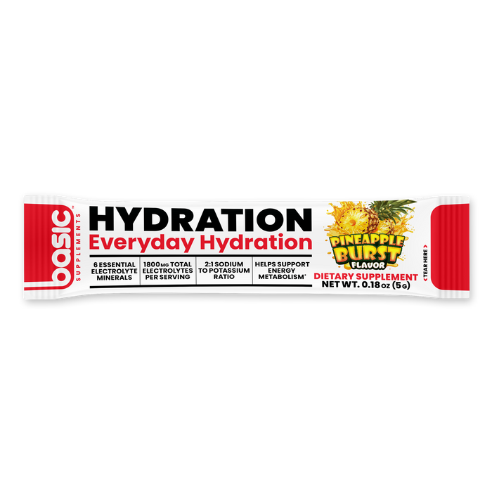 Basic Hydration 20 Sticks Packs X 5G Pineapple Burst