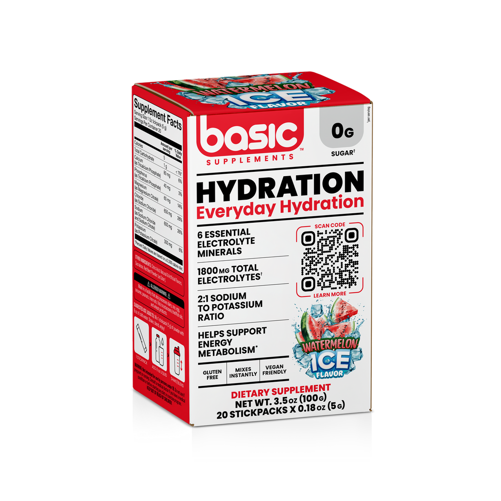 Basic Hydration 20 Sticks Packs X 5G Watermelon